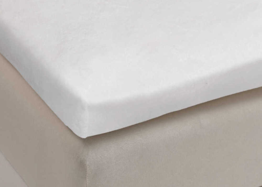 Retourdeal - Auping White Katoen-Polyester Molton topper - 70/80 x 200/220 cm - Woontextiel Shop.nl
